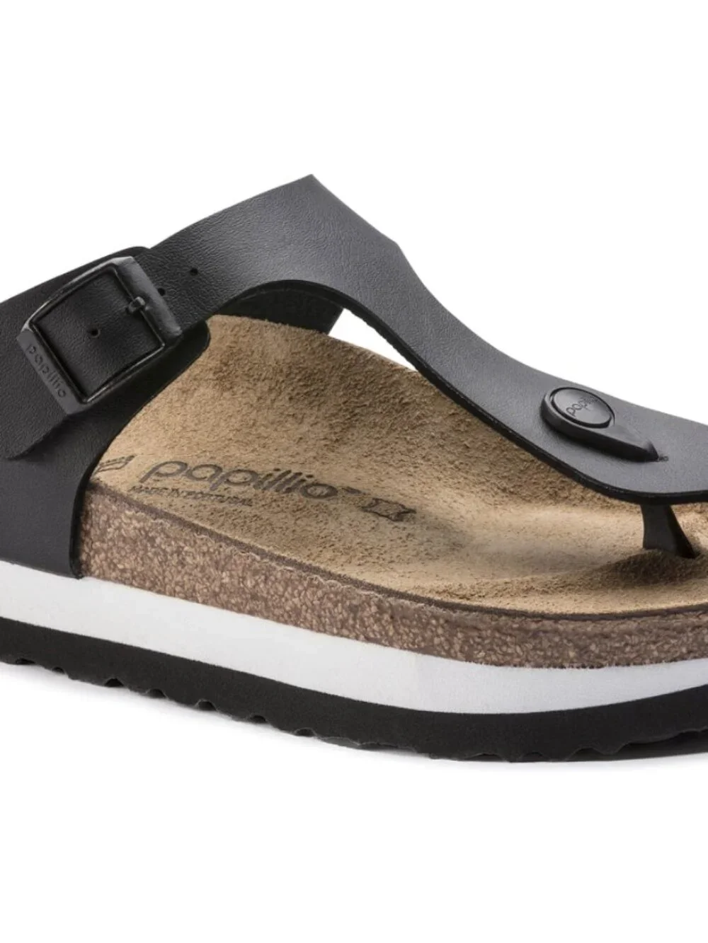 ✨ Papillio Gizeh Platform Birko-Flor – Black & White | Size 39 / US 8–8.5 – New